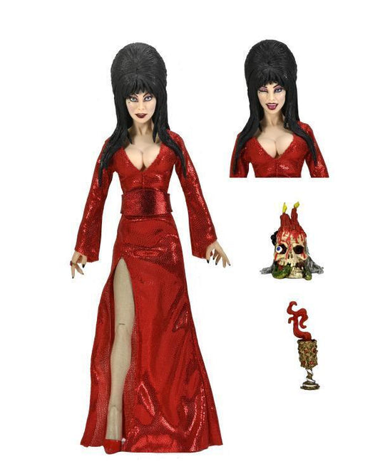 Elvira (Red, Fright, and Boo Ver.) 8″ Clothed Action Figure - NECA