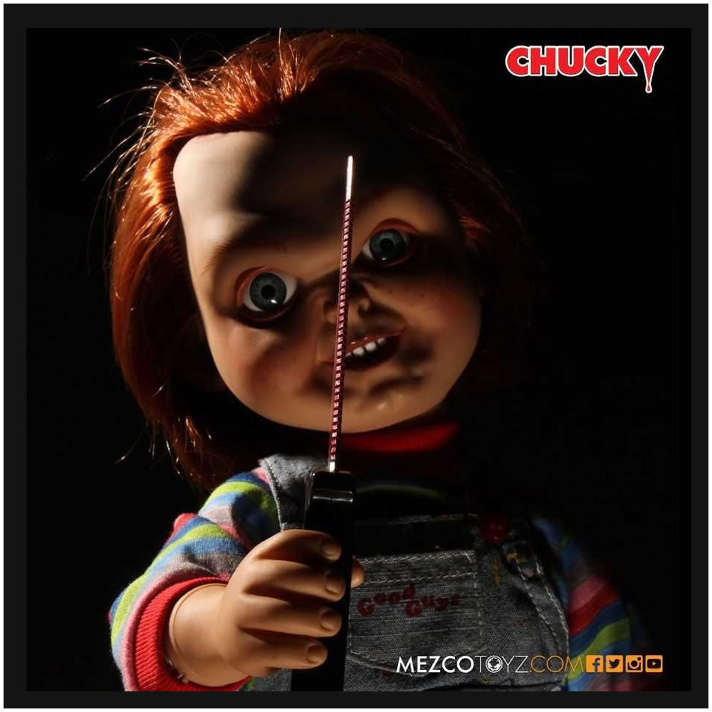 MEZCO 15″ Talking Good Guys Chucky Doll Evil Face