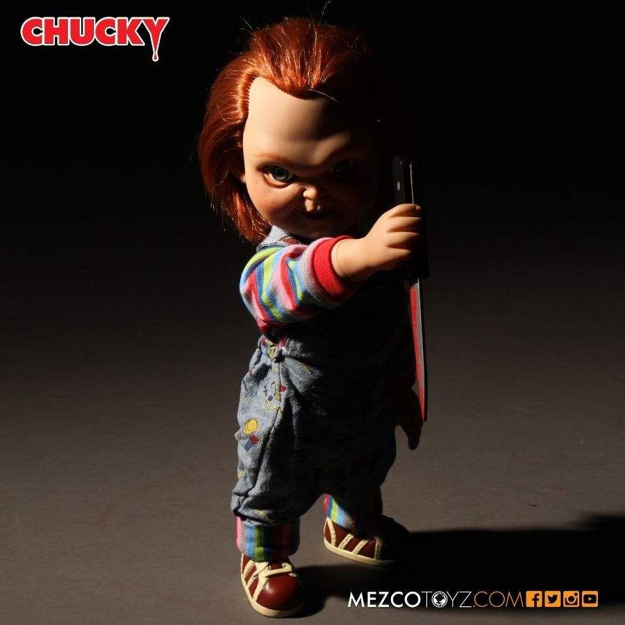 MEZCO 15″ Talking Good Guys Chucky Doll Evil Face