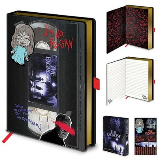 The Exorcist Journal Notebook A5 (Retro VHS Cassette Tape Design)