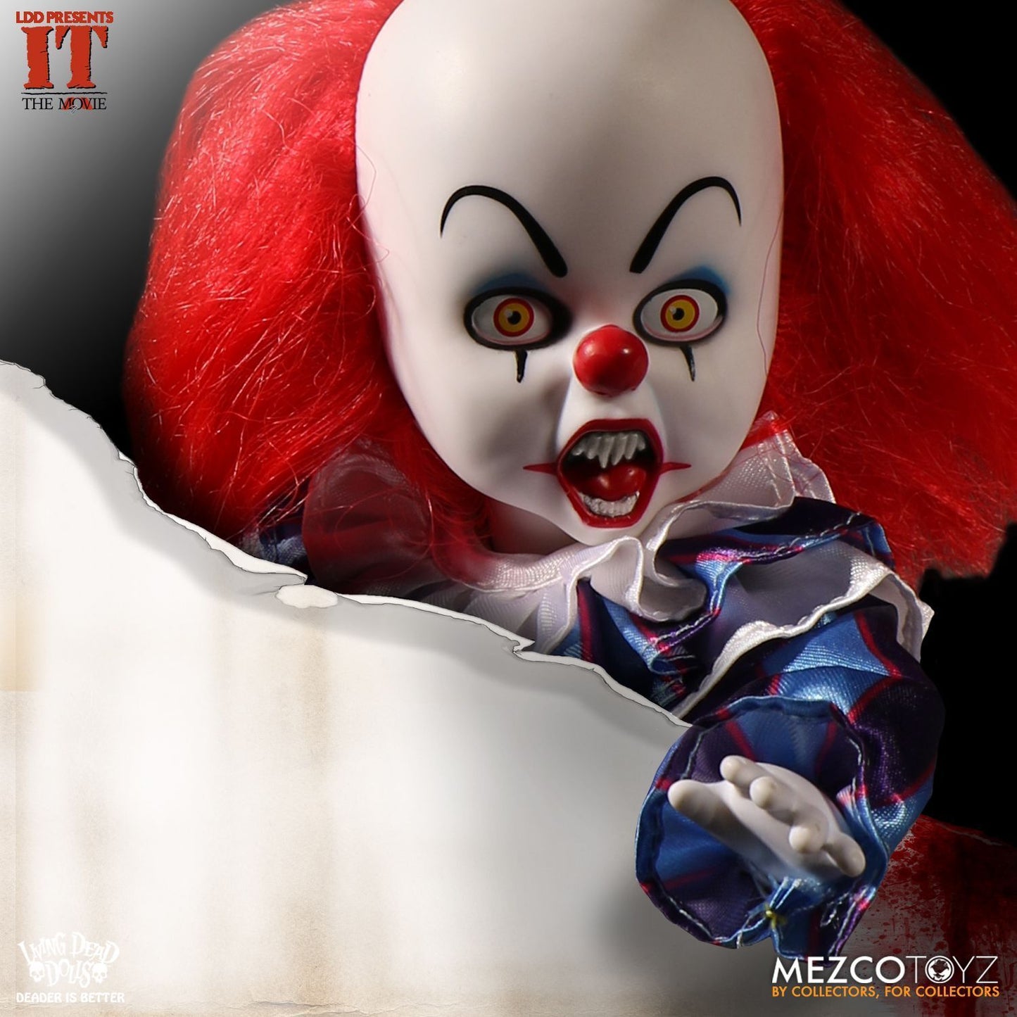 1990 LDD LIVING DEAD DOLLS Pennywise IT The Movie Mezco Toys Action Figure