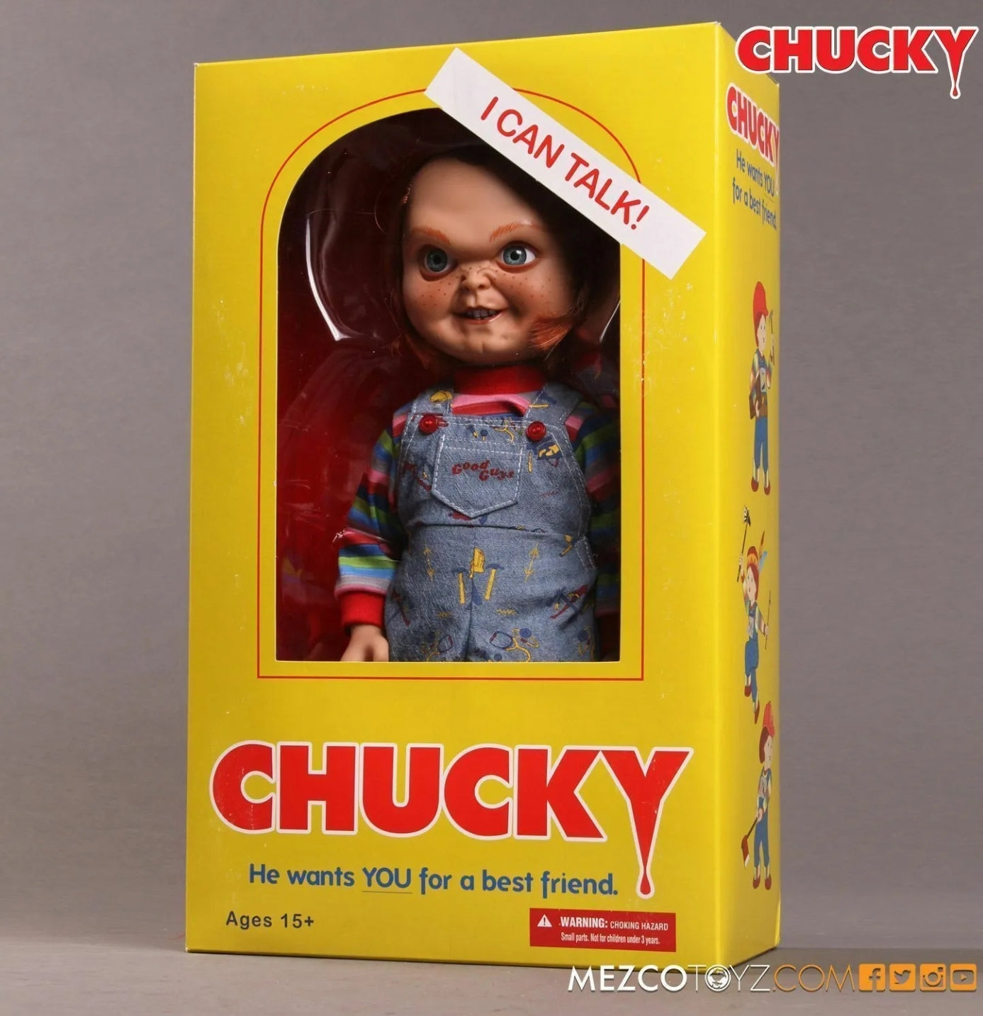 MEZCO 15″ Talking Good Guys Chucky Doll Evil Face