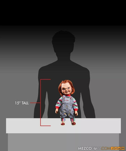 MEZCO 15″ Talking Good Guys Chucky Doll Evil Face