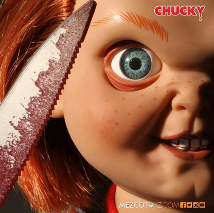 MEZCO 15″ Talking Good Guys Chucky Doll Evil Face